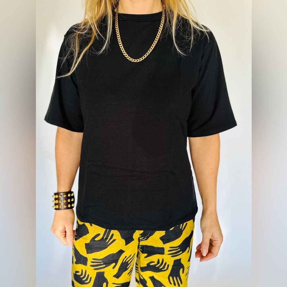 Black Short Sleeve Oversized Tee